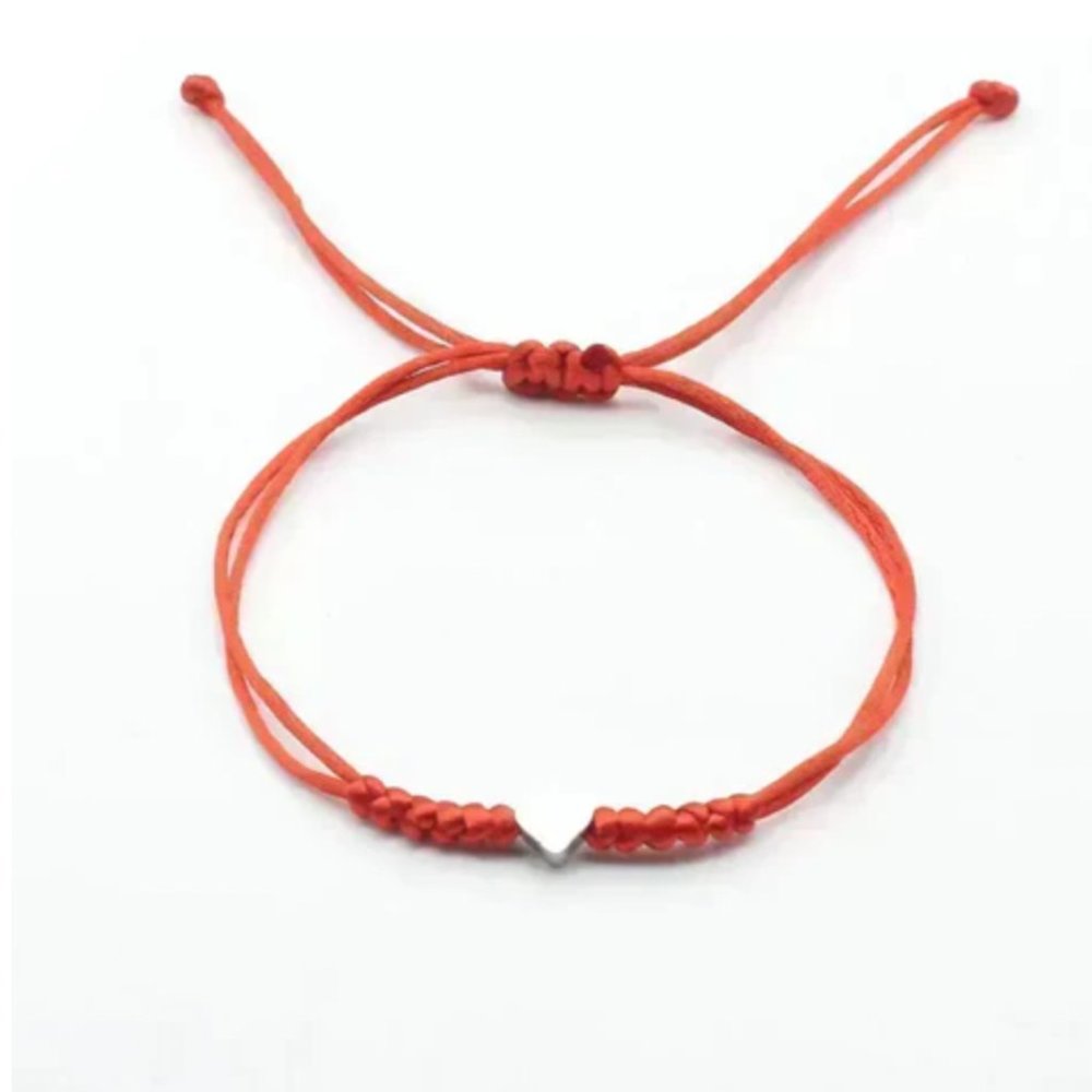 Red String Heart Bracelet Adjustable Valentine's Day Love Gifts for Her NEW